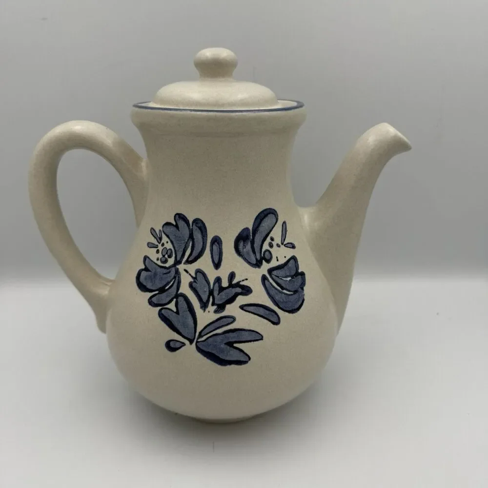 Vintage Pfaltzgraff Yorktowne 3-Pc Coffee/Tea Set 7-490 22Y 23Y - Made in USA